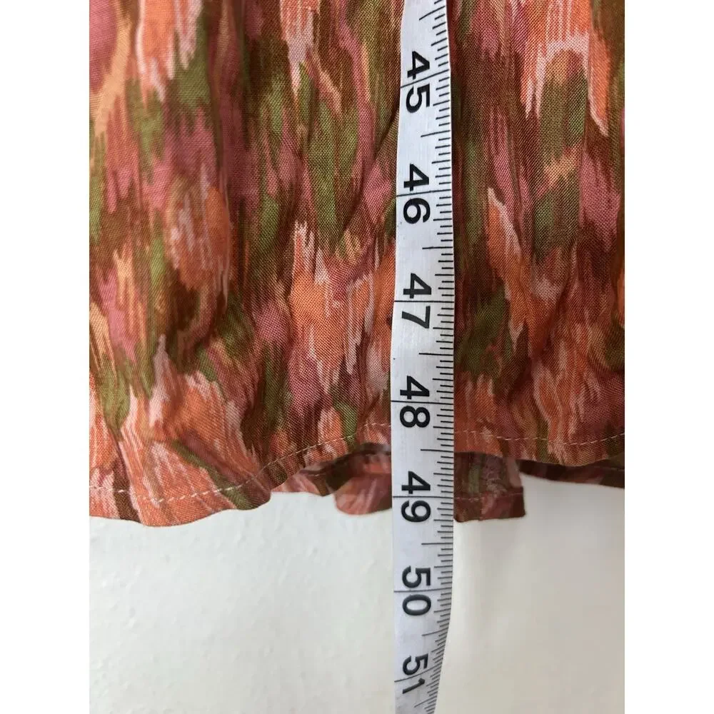 NWT Downeast Ziggy Tie Dress Midi Abstract Print Size‎ XL Romantic Modest Button